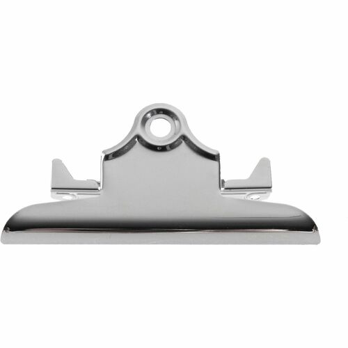 Metal Clip, For Clipboard, 6" Width, Nickel-Plated, Brown