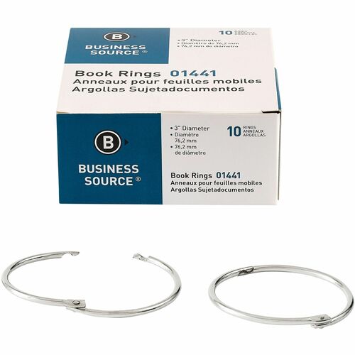 Ring, Book, 3", Nickel 10/BX