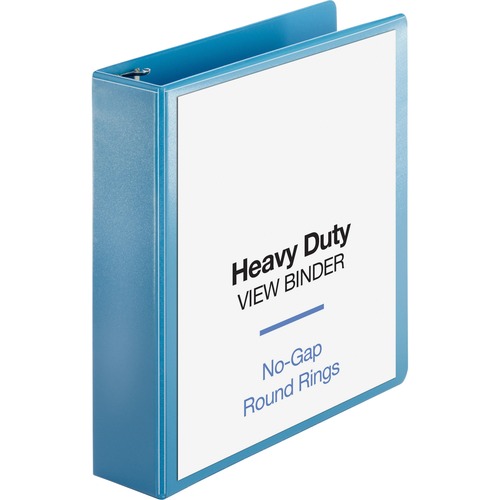 View Binder, Round Ring, 2" Cap, Letter-Size, Light Blue