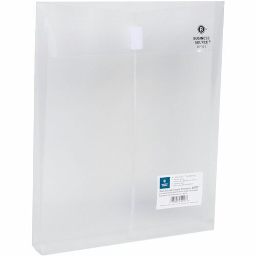 Poly Envelope, Letter, Top Opening, 1" Expansion, Clear