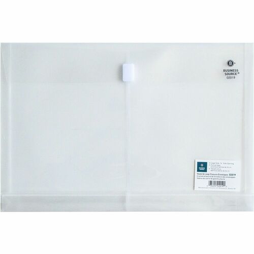 Poly Envelopes, Side Open, Legal, Clear
