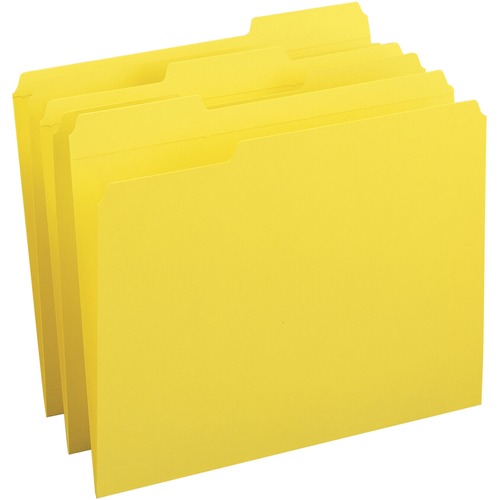 Folder, Reinforced Tab, Yellow 100/BX