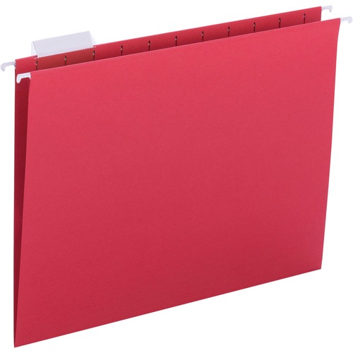 Folder, Hanging, Letter, 1/5, Red 25/BX