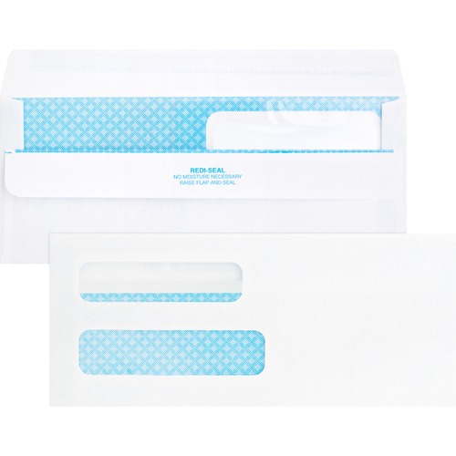 Check Envelopes, No. 8-5/8, Double Window, White 500/BX
