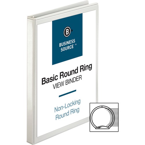 Binder, View, Round, 0.5", White