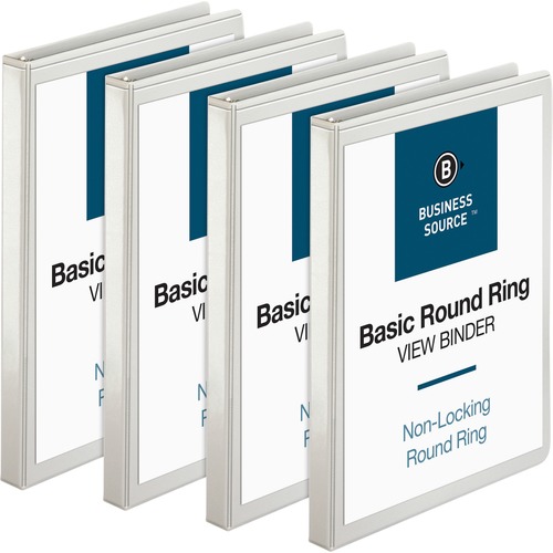 Binder, View, Round, 0.5", White 4/BD