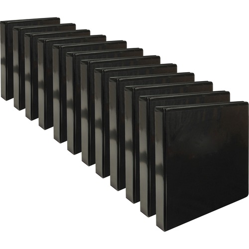 Binder, View, Round, 1", Black 12/CT