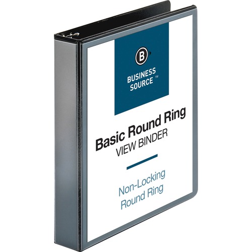 View Binder, With 2 Inside Pockets, 1-1/2" Capacity, Black