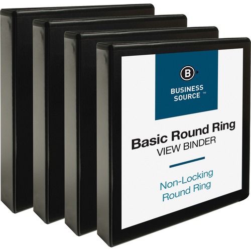 Binder, View, Round, 1.5", Black 4/BD