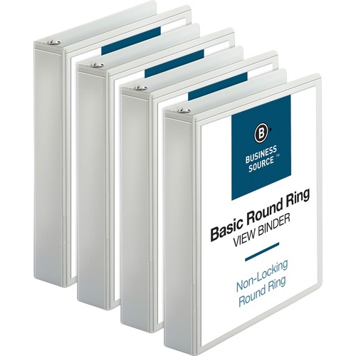 Binder, View, Round, 1.5", White 4/BD
