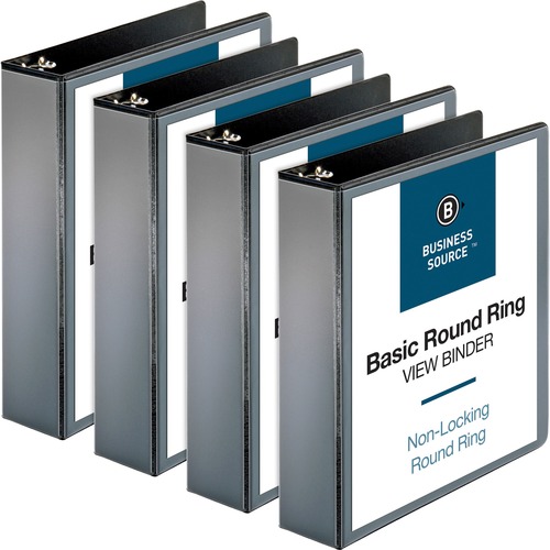 Binder, View, Round, 2", Black 4/BD
