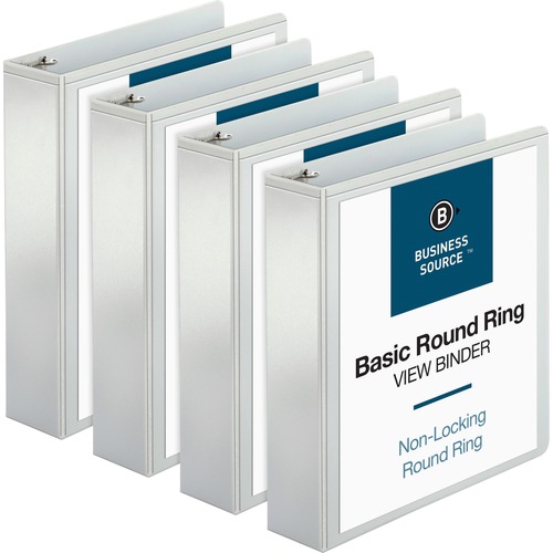 Binder, View, Round, 2", White 4/BD