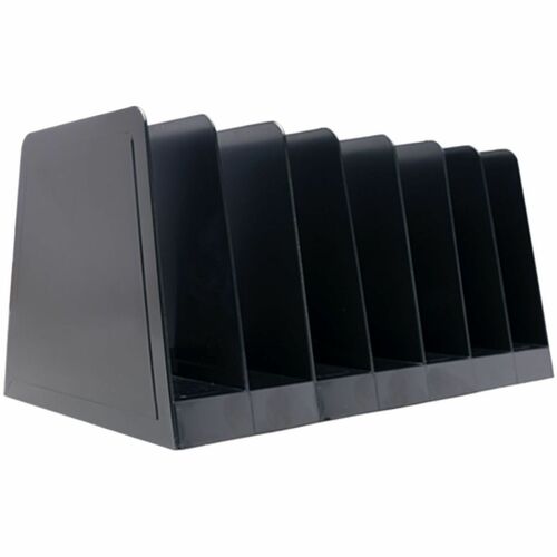 Desk Sorter, 7-Compartment, 8-3/4" x 5-1/2" x 4-1/2", Black