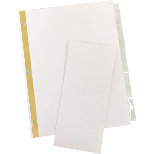 Index Dividers, 11" x 8-1/2", White Stock/Clear Tabs
