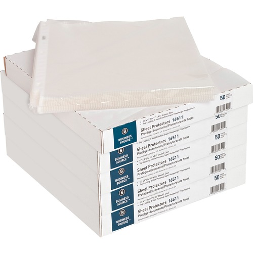 Sheet Protectors, Top Load, 5 Mil, 11" x 8-1/2", Clear, 50 Sheets 5/CT