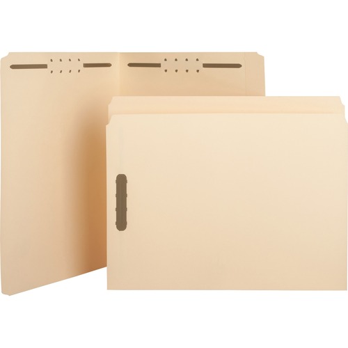 Fastener Folders, With 2-Ply Straight Tab, 2 Fastener, Letter, MA 50/BX