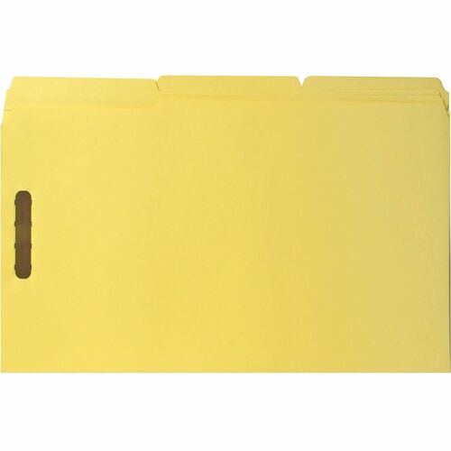 Fastener Folders, With 2-Ply Tab, 1/3 AST Tab, Legal, Yellow 50/BX