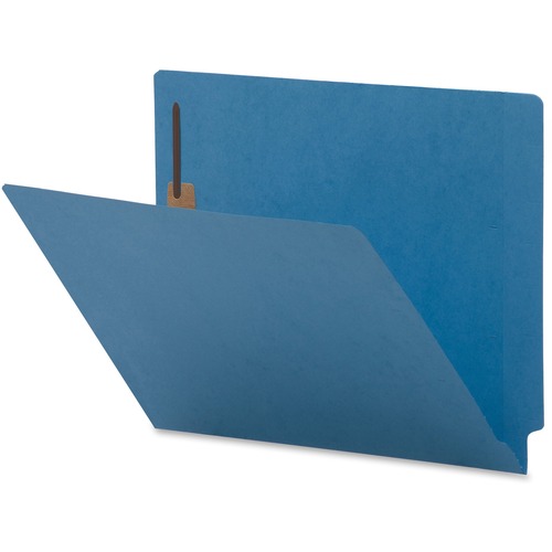 Fastener Folders, 2-Ply End Tab, 2 Fastener, Letter, Blue 50/BX