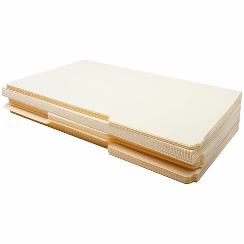 File Folders, 11 Pt., 1/3 Cut Ast Tab, Legal, Manila 100/BX