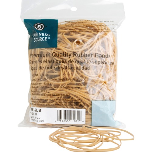 Rubber Bands, 1/4 lb, Size 19, 3-1/2" x 1/16", NL 425/PK