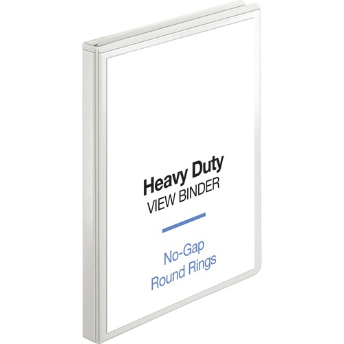 View Binder, Round Ring, 1/2" Cap, Letter-Size, White