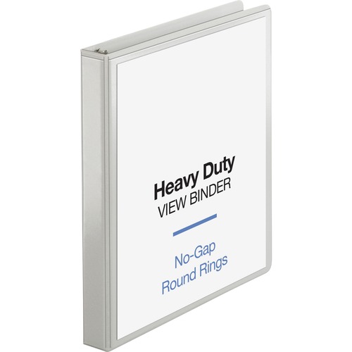 View Binder, Round Ring, 1" Cap, Letter-Size, White
