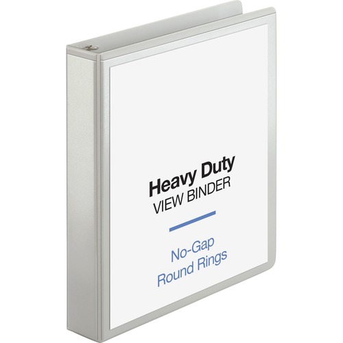 View Binder, Round Ring, 1-1/2" Cap, Letter-Size, White