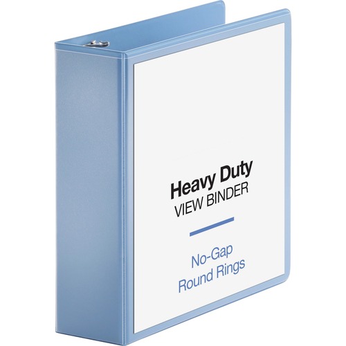 View Binder, Round Ring, 3" Cap, Letter-Size, Light Blue