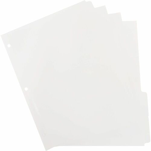 Dividers, Write-On, 5 Tab, White 100/BX