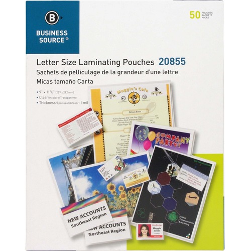 Pouch, Laminate, Letter, 5 Mil 50/BX