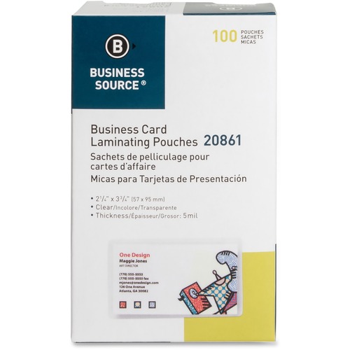Pouch, Laminate, Business Card, 5 Mil 100/BX