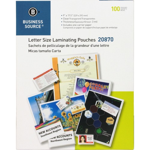 Pouch, Laminate, Letter, 3 Mil 100/BX
