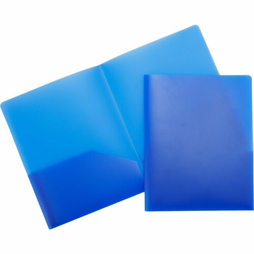 Poly Portfolio, 2 Pocket, Letter, .3mil, Blue