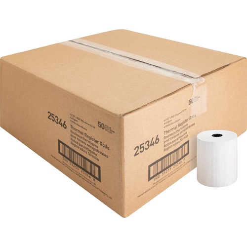 Thermal Paper Roll, 3-1/8" x 230 Foot, White 50/CT