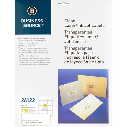 Label, Address, LSR, 1 x 2.75, CL 750/PK