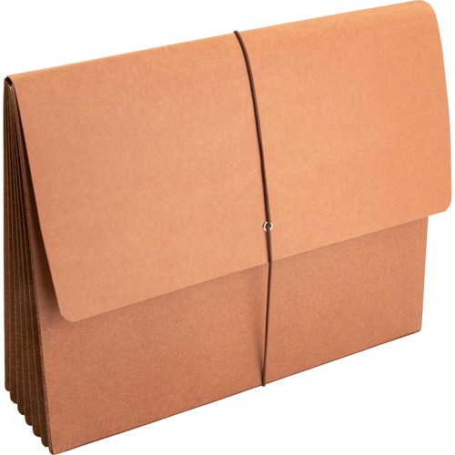 Accordion Wallet, Letter, 5-1/4" Expandable, 12-3/8"x10", Brown