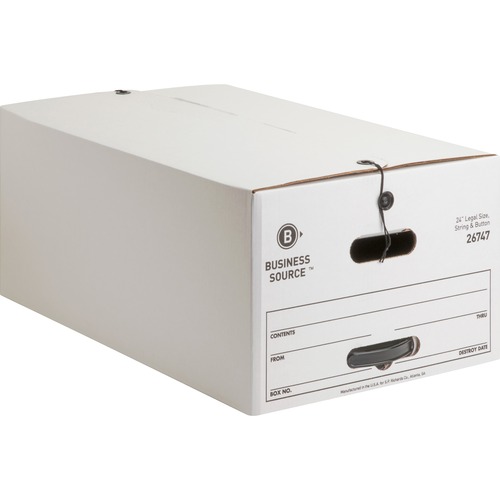 Storage Boxes, Medium-Duty, Legal, White 12/CT