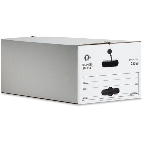Storage Boxes, Legal, 350 Lbs., 15"x24"x10", White 12/CT