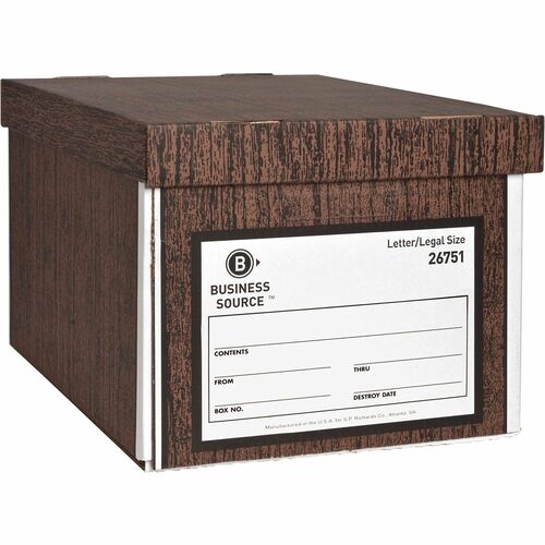 Storage Boxes, With Lid, Letter/Legal, 650 lb, 10" x 12" x 15", WN 12/CT