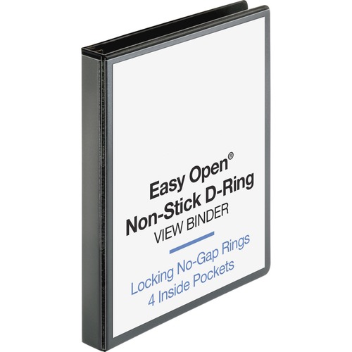 View Binder, Locking D-Ring, 1" Capacity, Letter, Black