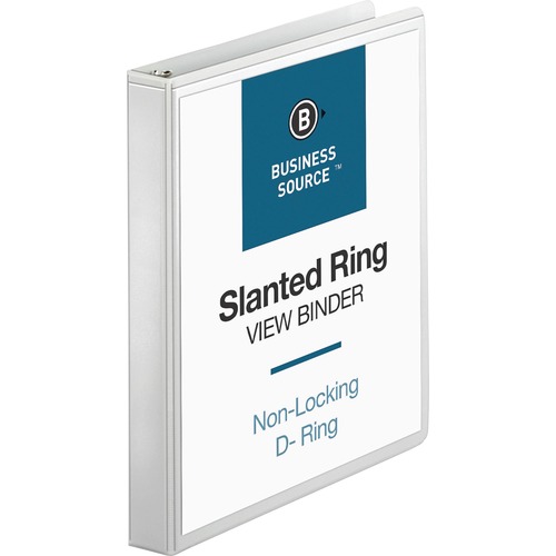 Binder, View, D-Ring, 1", White