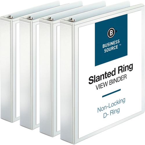 Binder, D-Ring, 1-1/2 Inch, White 4/BD