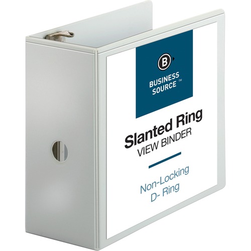 Binder, View, D-Ring, 5", White