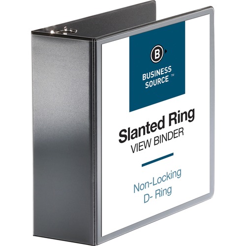 Binder, View, D-Ring, 4", Black