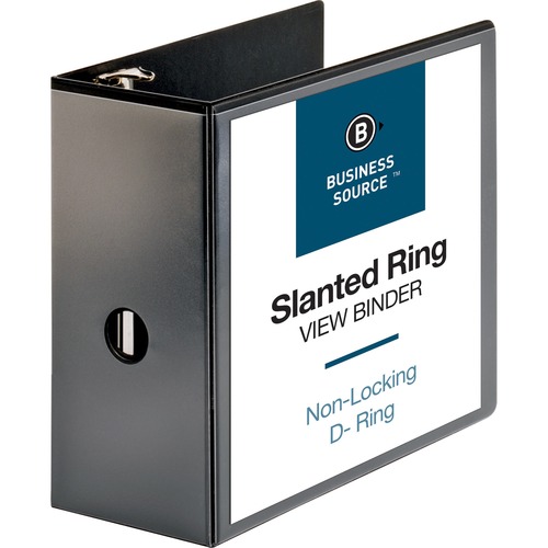 Binder, View, D-Ring, 5", Black