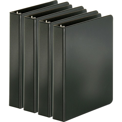 Binder, 8.5 x 5.5", Round, 1", Black 4/BD