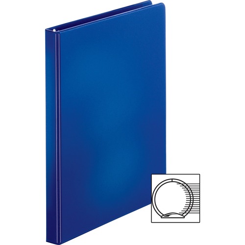 Binder, Round Rings, 1/2" Cap, 8-1/2" x 11", Dark Blue
