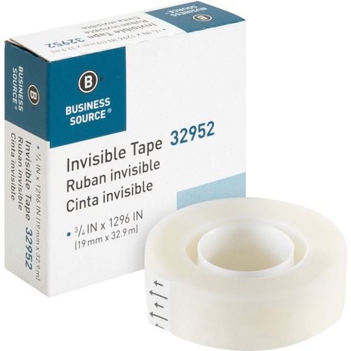 Invisible Tape Refill Roll, 1" Core, 3/4" x 1296", Clear