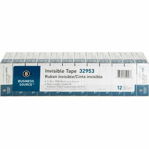 Tape, Roll, Invisible, 3/4" x 1000 12/PK