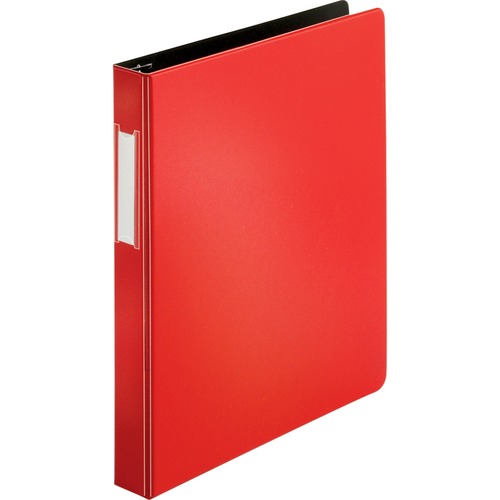 Binder, Label Holder, Slant, 1", Red